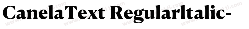 CanelaText Regularltalic字体转换